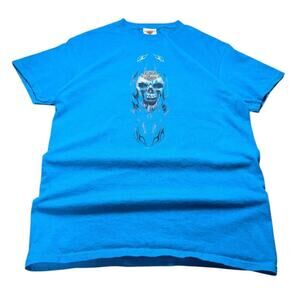 Y2K Grunge Harley Davidson Punk Skater Type Skull Size Medium Mens